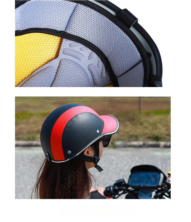 Retro Baseball Helmet with Extended Brim | Unisex Sun Protection