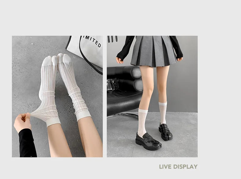 Stylish Cotton Tabi Socks for Women | Comfortable Two-Toed Socks