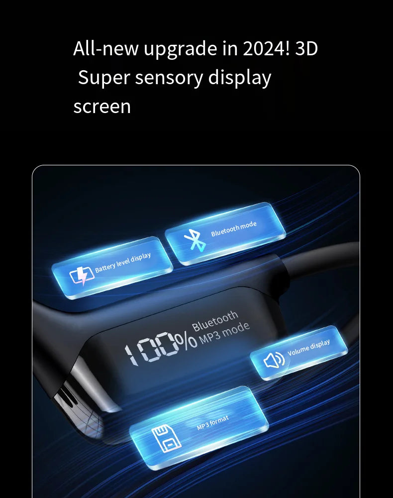 IPX8 Waterproof Bone Conduction Headphones | Open-Ear Bluetooth