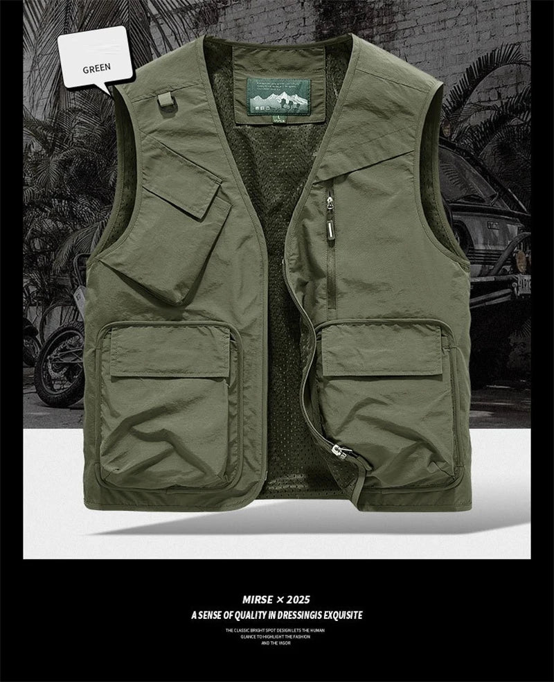 Men's Multi-Pocket Fishing Vest | Lightweight Outdoor Waistcoat