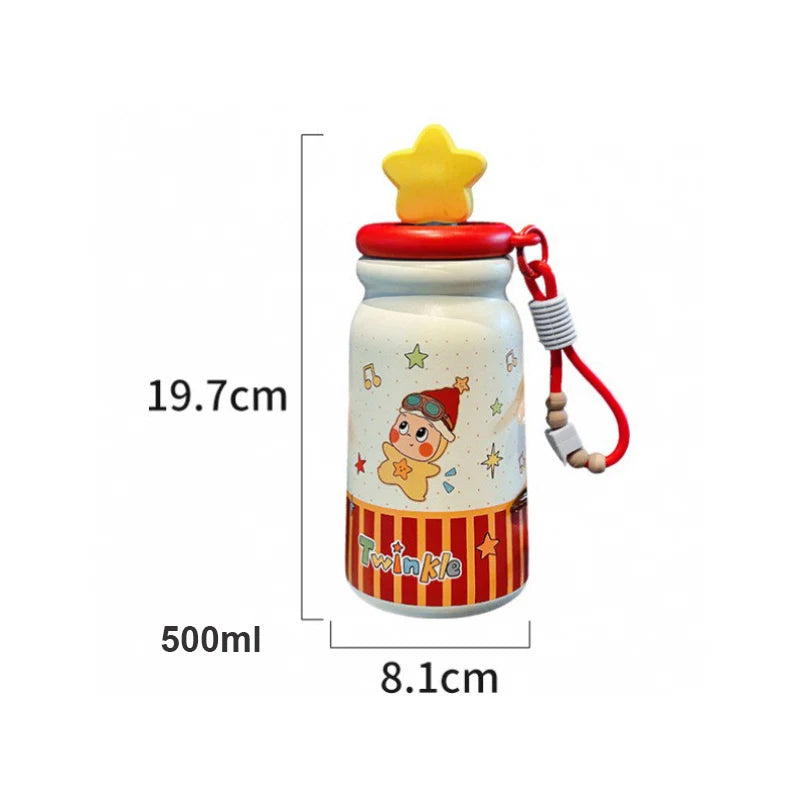 Cute Star Thermal Cup | Portable Stainless Steel Water Bottle
