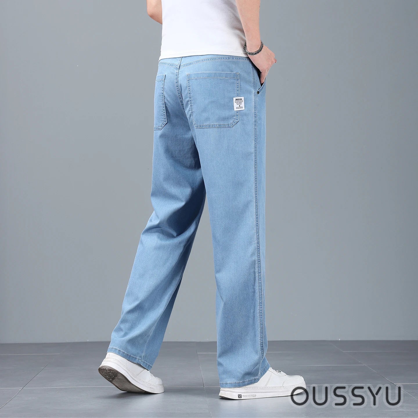 Men's Loose Straight Jeans | Lightweight Casual Pants for Summer