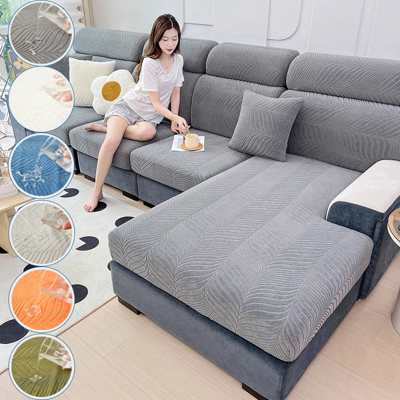 Splash-Proof Jacquard Sofa Cover | High Elasticity & Anti-Dirt