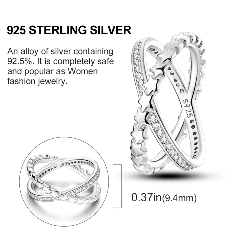 High-Quality 925 Sterling Silver Infinite Love Ring for Women