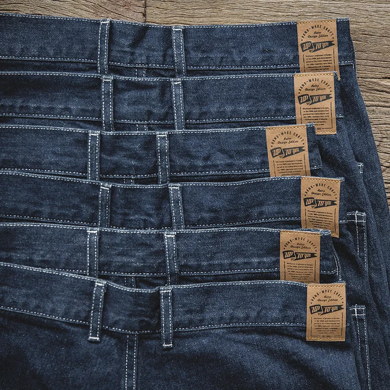 Men's Retro Wide Leg Denim Pants | Oversize Loose Fitting Style