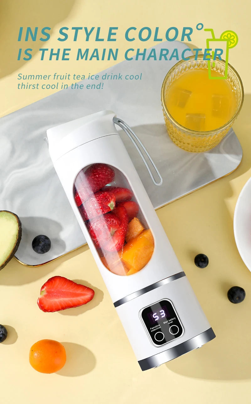 Portable Fruit Juicer | USB Rechargeable Blender for Smoothies