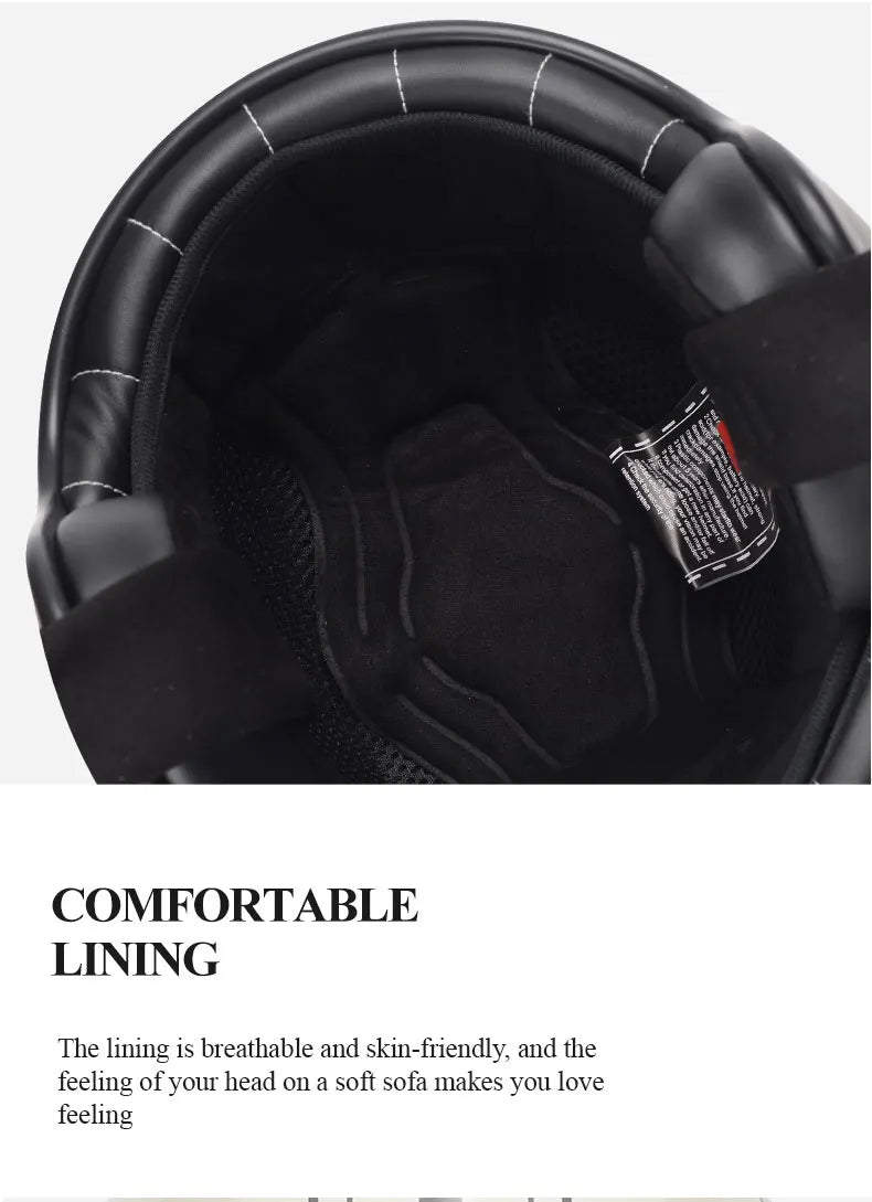 DOT Approved Vintage Motorcycle Helmet | Open Face Riding Gear
