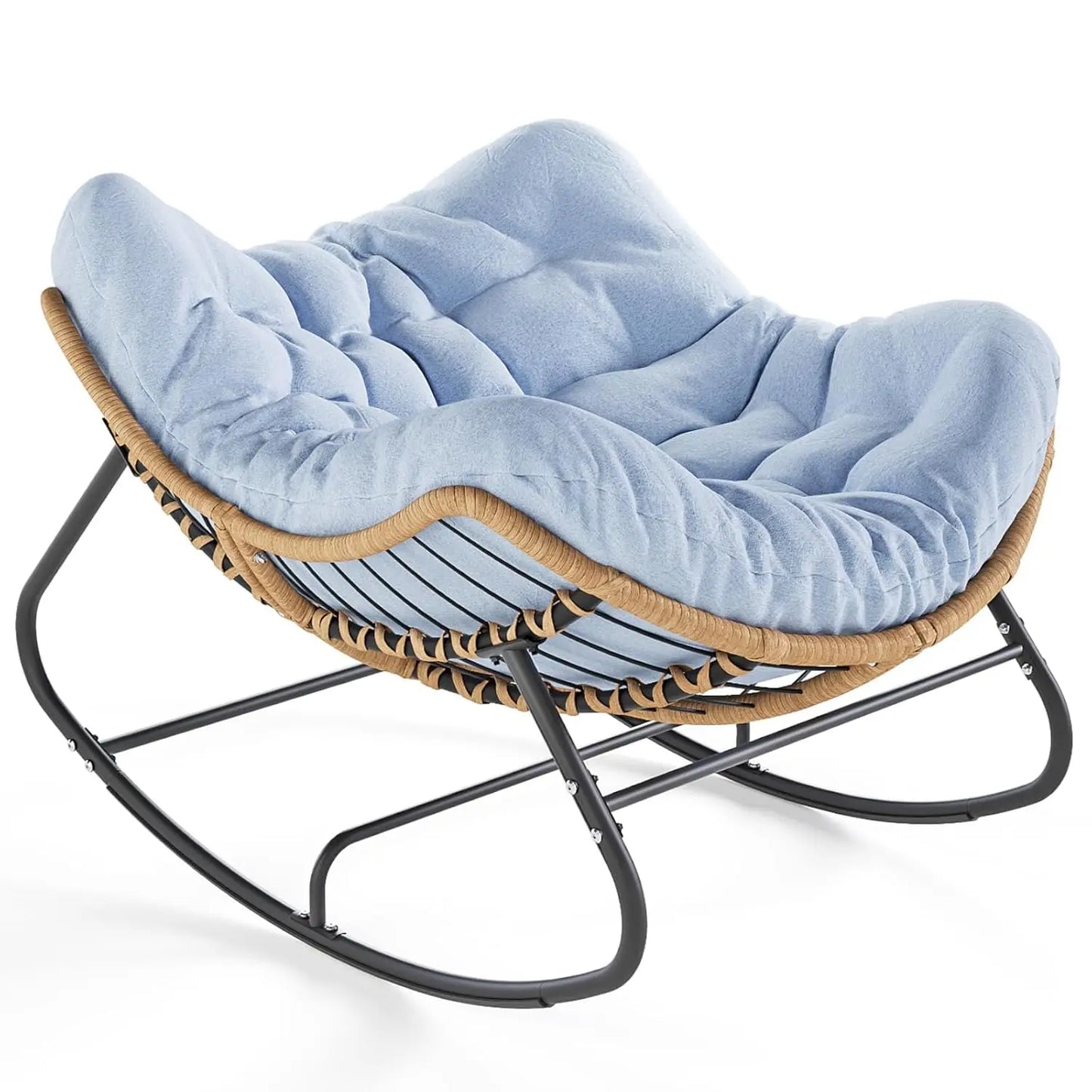 Oversized Outdoor Rocking Chair | Comfy Papasan Lounge Chair