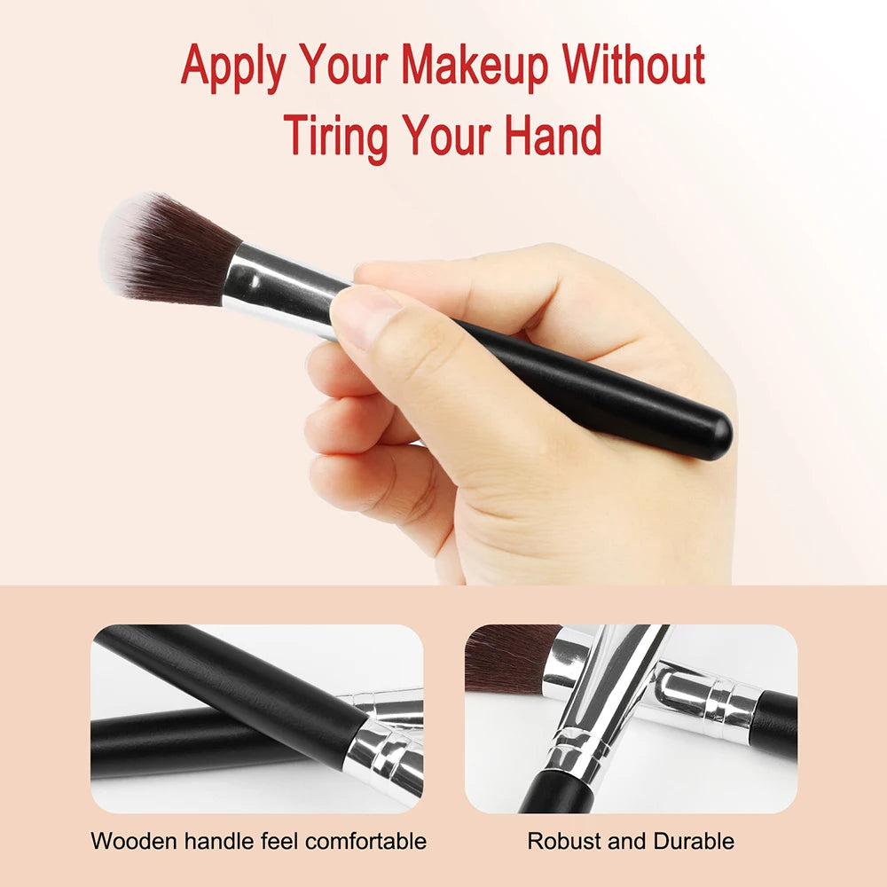 13 Piece Makeup Brushes & Sponges Set | Soft Synthetic Beauty Tools