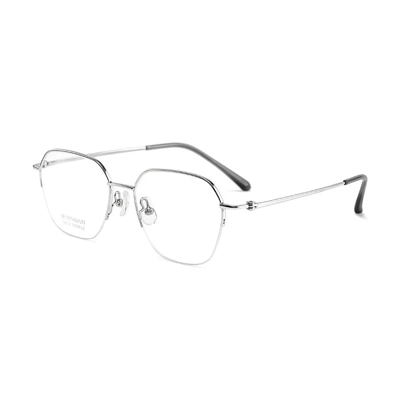 Stylish Titanium Half-Frame Photochromic Sunglasses for Women