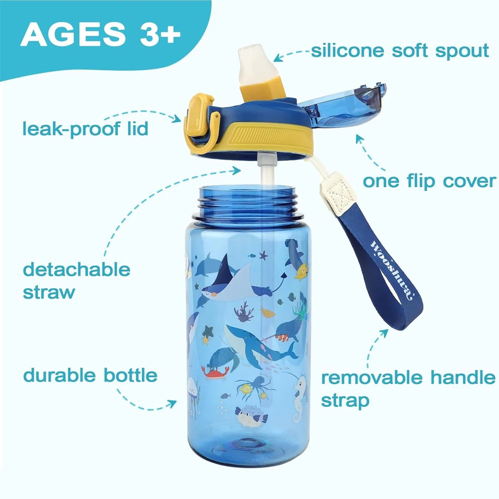 Children's Leak-Proof Water Bottle | 600ml Silicone Spout Summer Cup