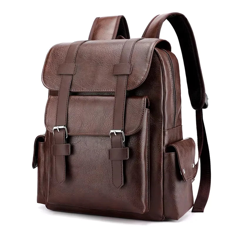 Stylish Large PU Leather Backpack | Perfect for Students & Travel