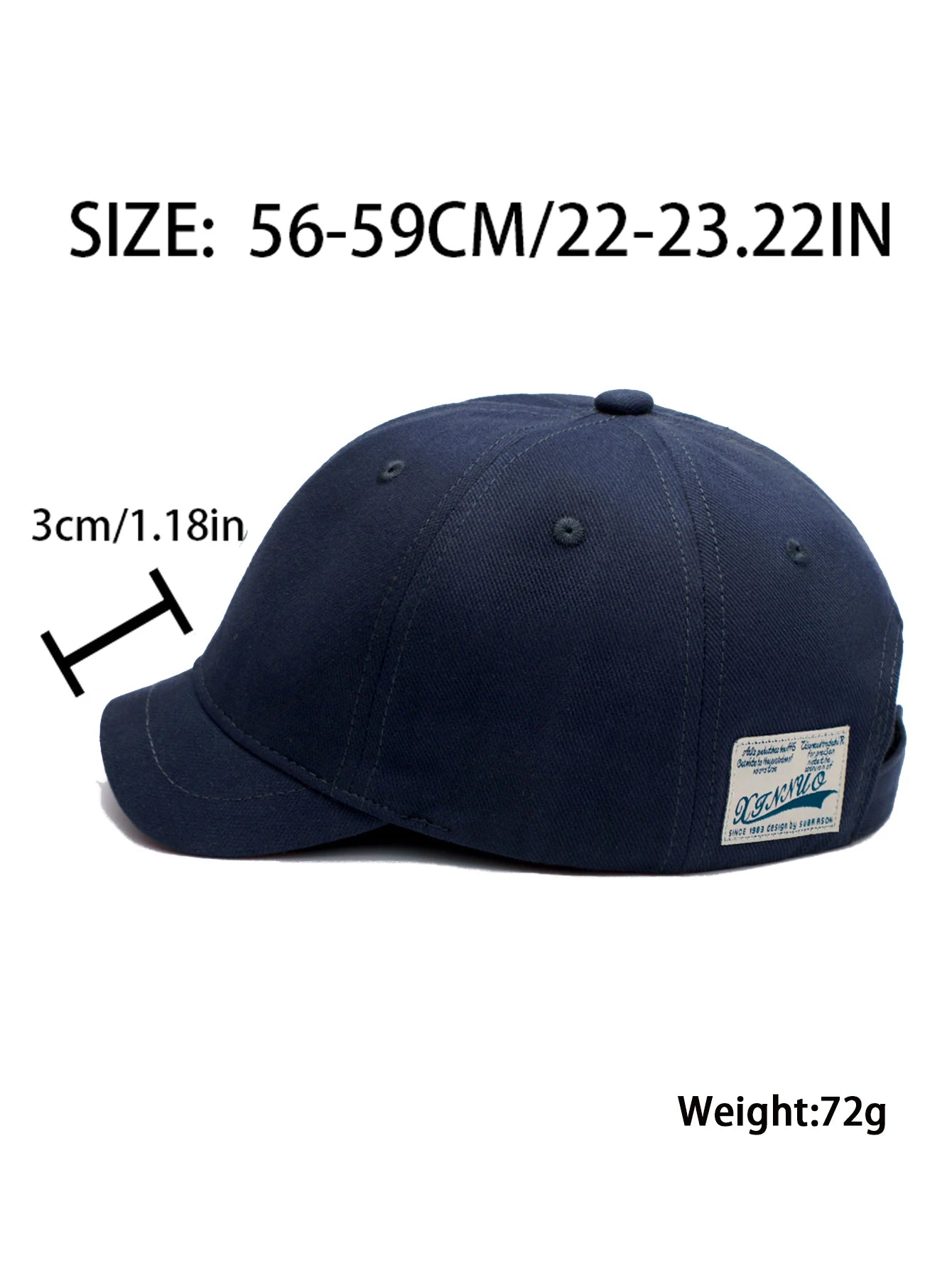 Unisex Fashion Short Brim Cotton Baseball Cap | Casual Dad Hat