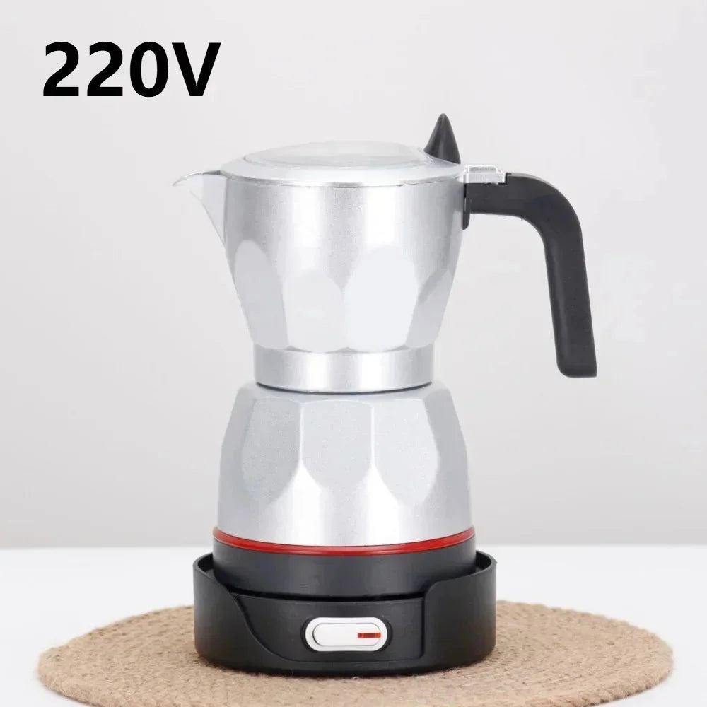Transparent Electric Moka Pot | 150ml Portable Coffee Maker
