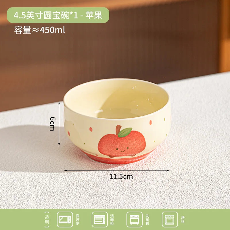 Cute Ceramic Cartoon Bowls | Perfect for Desserts & Noodles