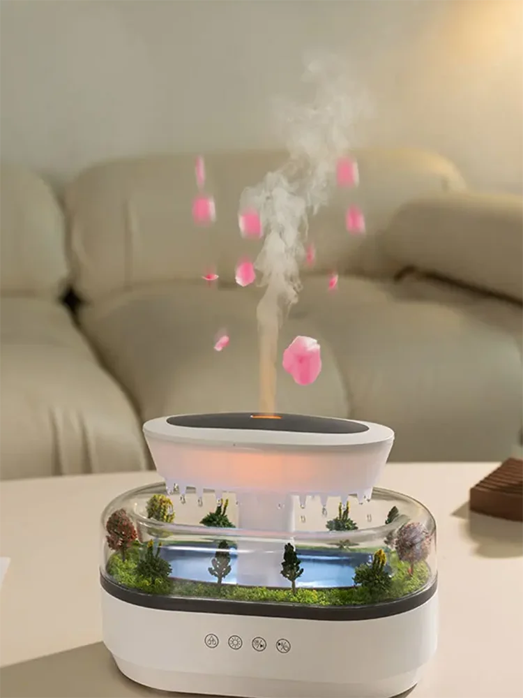 Colorful Raindrop Air Humidifier | Aroma Diffuser with Sound