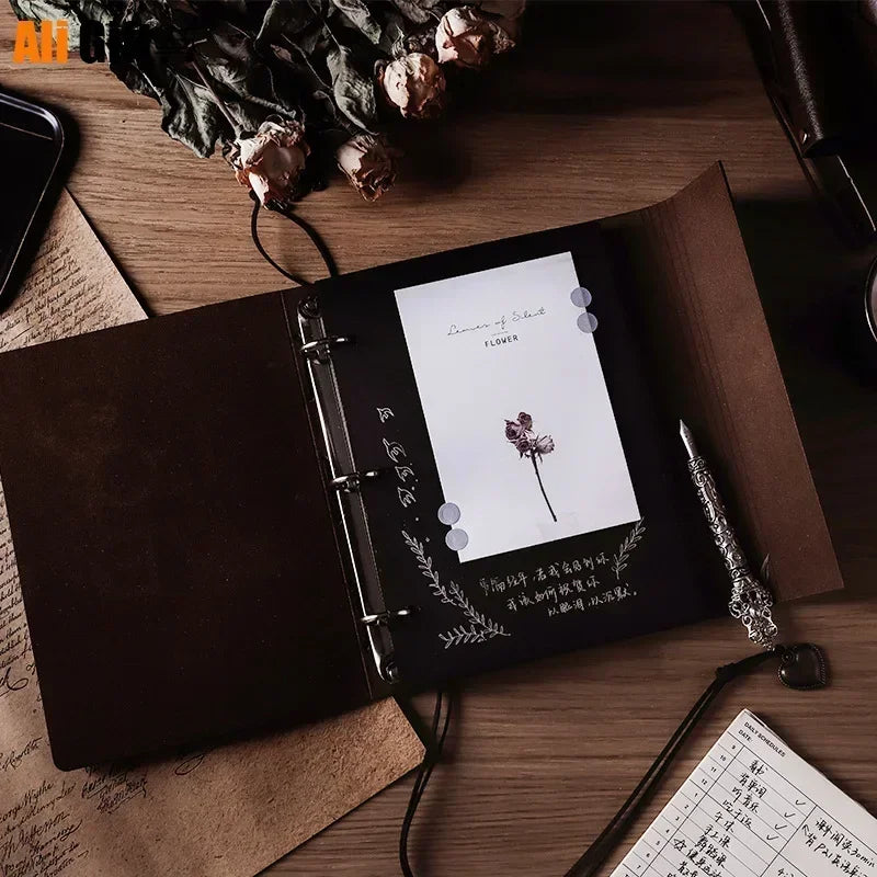 Creative Vintage Leather Photo Album | Handmade Scrapbook & Guestbook