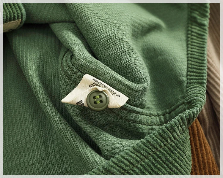 Men's Chunky Corduroy Long Sleeve Shirt | Stylish Autumn Essential