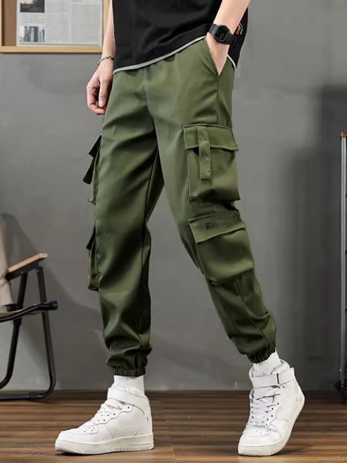 Men's Multi Pocket Functional Wide Leg Work Pants | Casual Style