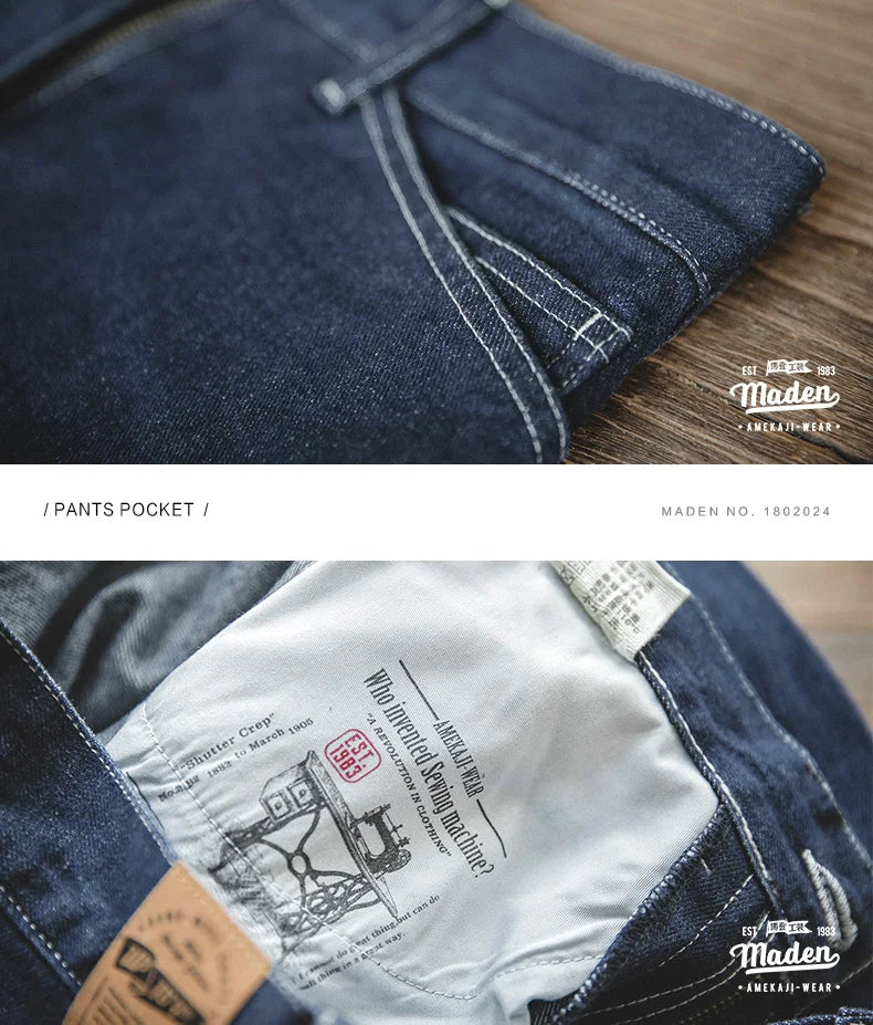 Men's Retro Wide Leg Denim Pants | Oversize Loose Fitting Style