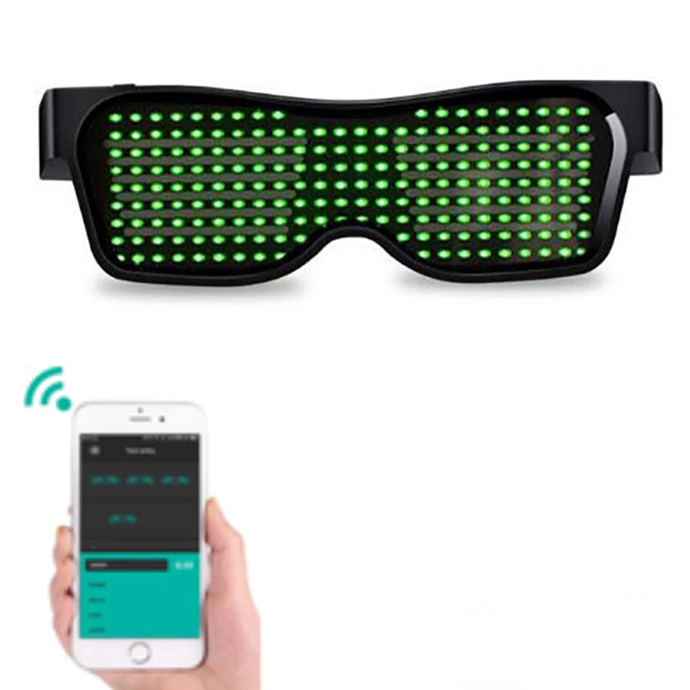 Bluetooth LED Glasses | Rechargeable Smart Glasses for Parties