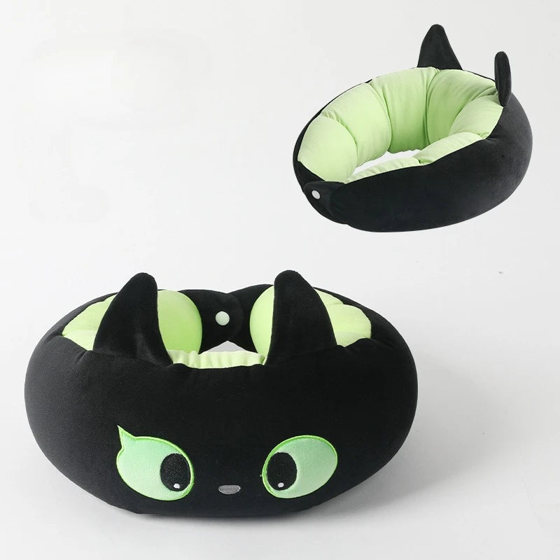 Cartoon Cat U-Shaped Neck Pillow | Travel Comfort & Support