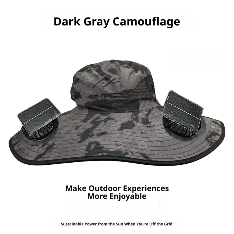 Camouflage Solar Powered Fan Hat | UV Protection Outdoor Gear