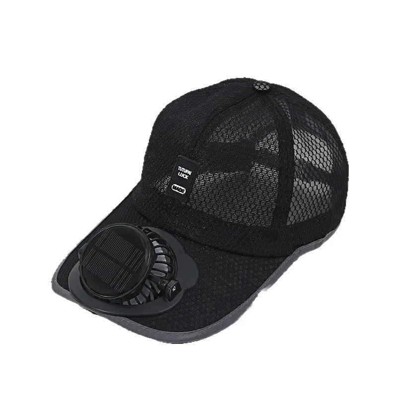 Solar Charging Fan Hat | Breathable UV Protection Baseball Cap