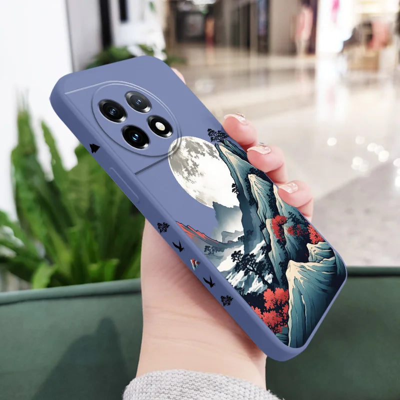 Smoke Mountain Phone Case For Oneplus 13 13R 12 12R 11 11R 10 10R 10T 9R 9RT 9 8T 8 7 7T Pro 5G Liquid Silicone Cover