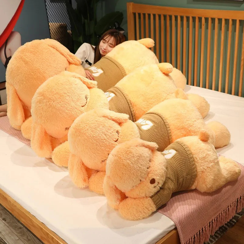 Lovely Giant Plush Dog Pillow | Soft Sweater Dog Stuffed Toy