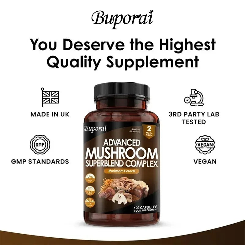 Mushroom Super Blend Complex for Brain & Immune Support