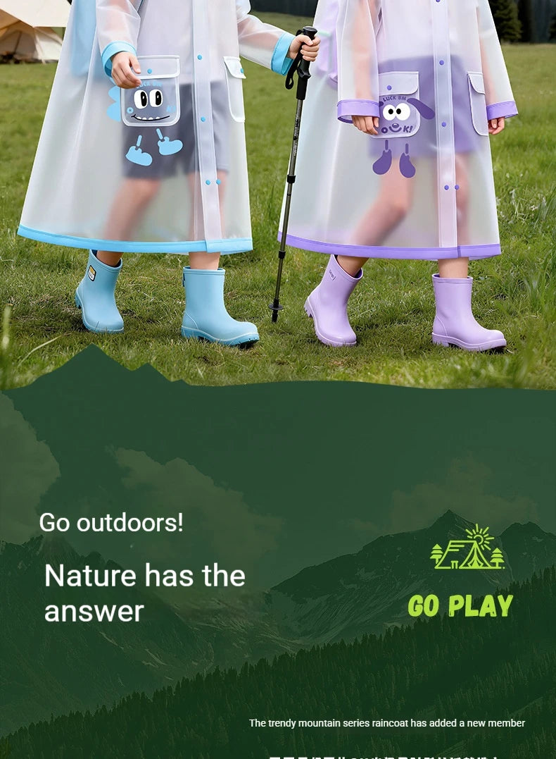 Boys, girls, primary school students special waterproof rainstorm proof 2026 new raincoat with school bag