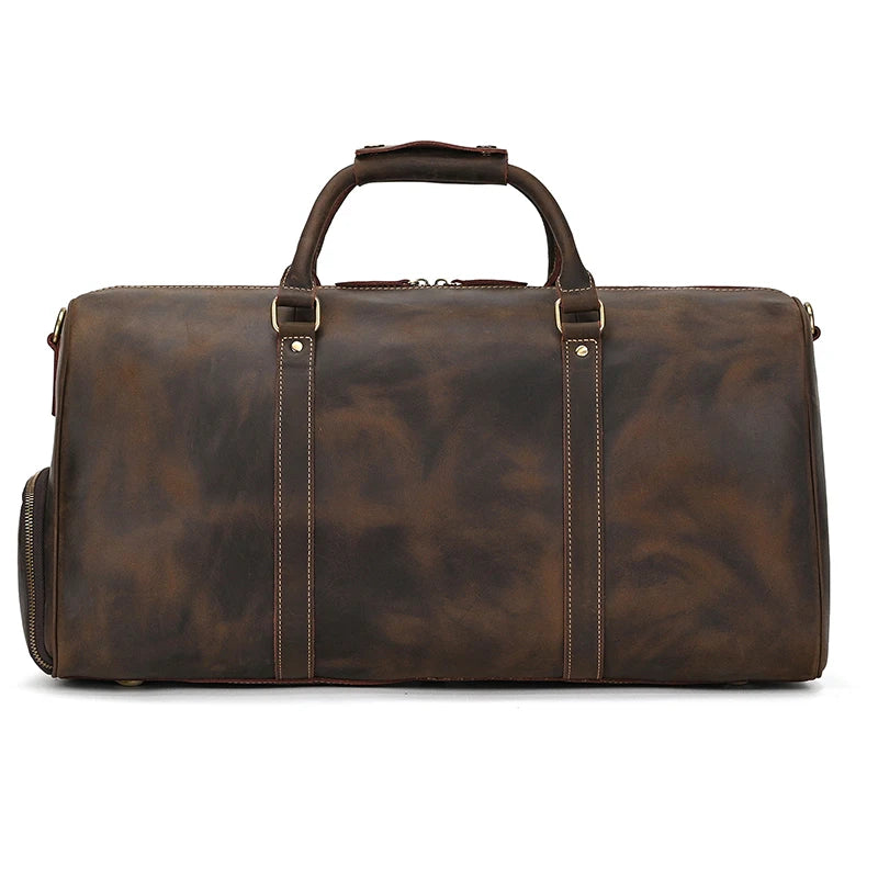 Luxury Genuine Leather Travel Bag for Men & Women | Versatile Duffle