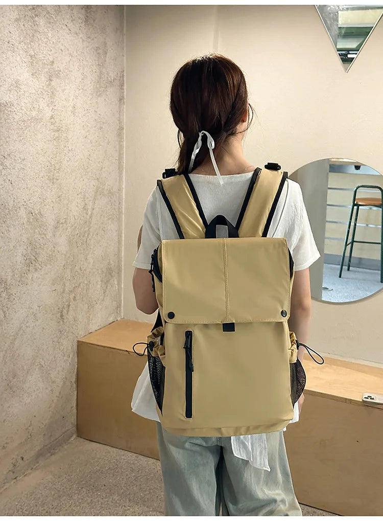 Large Waterproof Leather Backpack for Travel & Business - Unisex