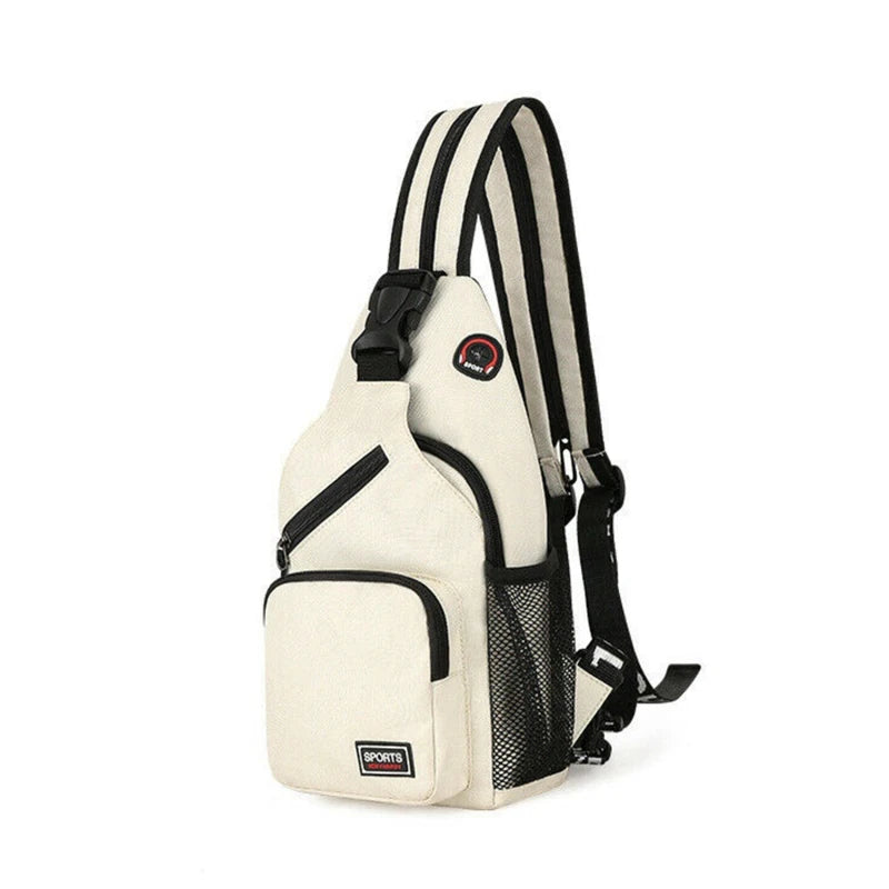 Women's Solid Color Chest Bag | Multi-Function Zipper Shoulder Bag