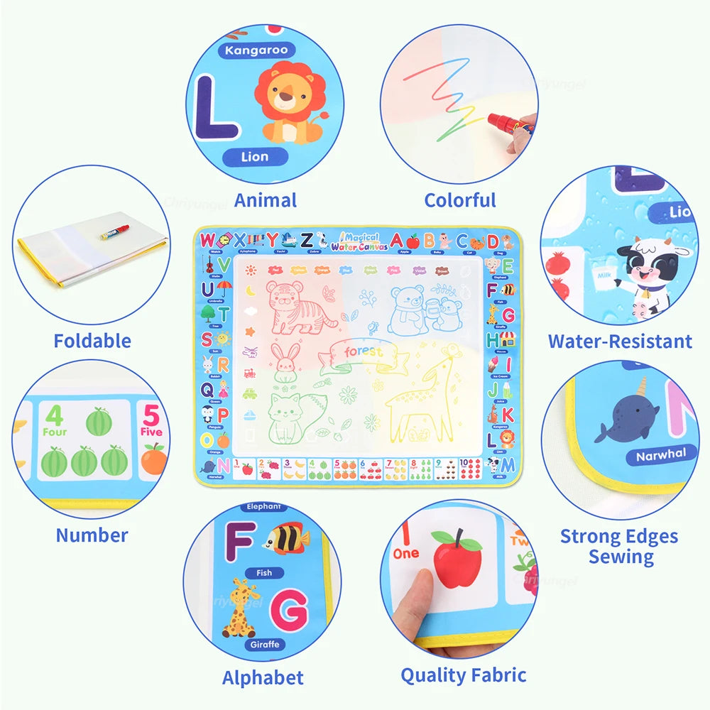 Magic Water Drawing Mat for Kids | Reusable Mess-Free Doodle Toy