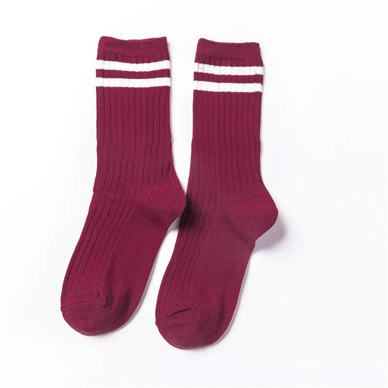 Stylish Women's Striped Long Socks | Comfortable Casual Footwear