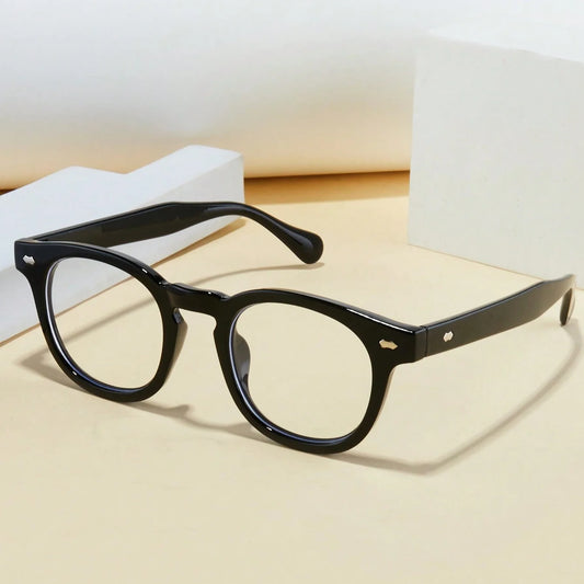 Gafas retro de montura redonda para hombre | Gafas ultraligeras de moda