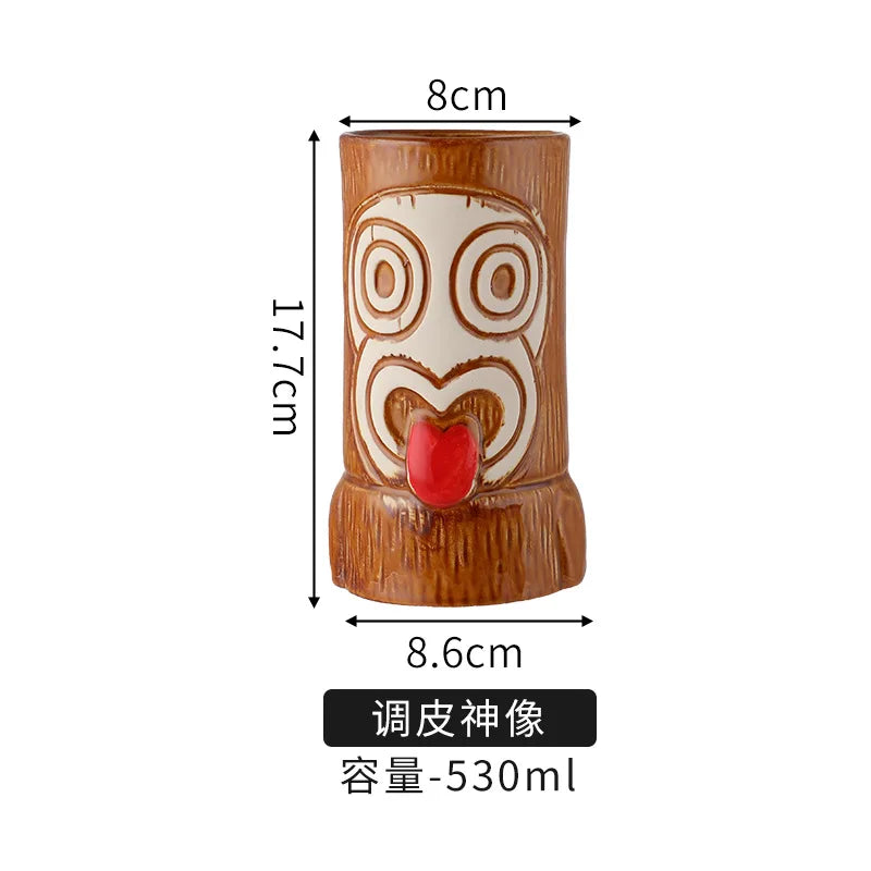 Creative Ceramic Bar Cups | Tiki Hawaiian Cocktail Glasses