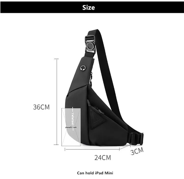 Small Sling Chest Bag for Men | Anti-Theft Mini Travel Shoulder Bag