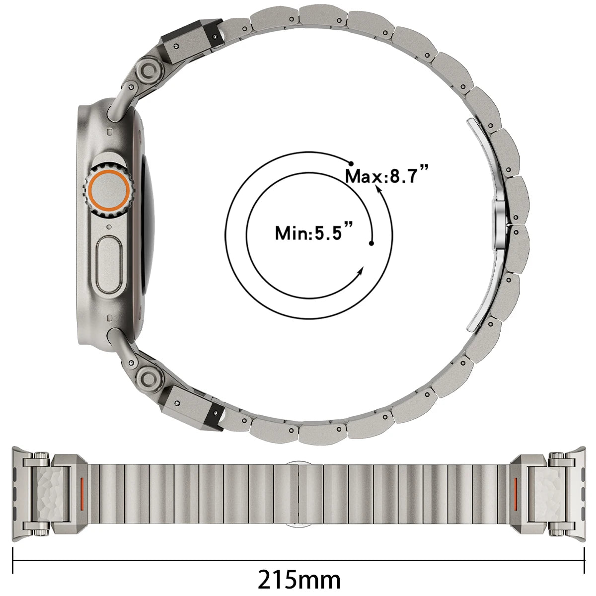 Luxury Men's Titanium Bracelet | Elegant Link Band for Style