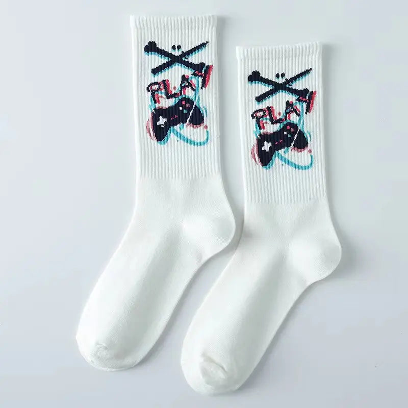Trendy Knee High Socks for Men & Women | Vibrant Flame Design