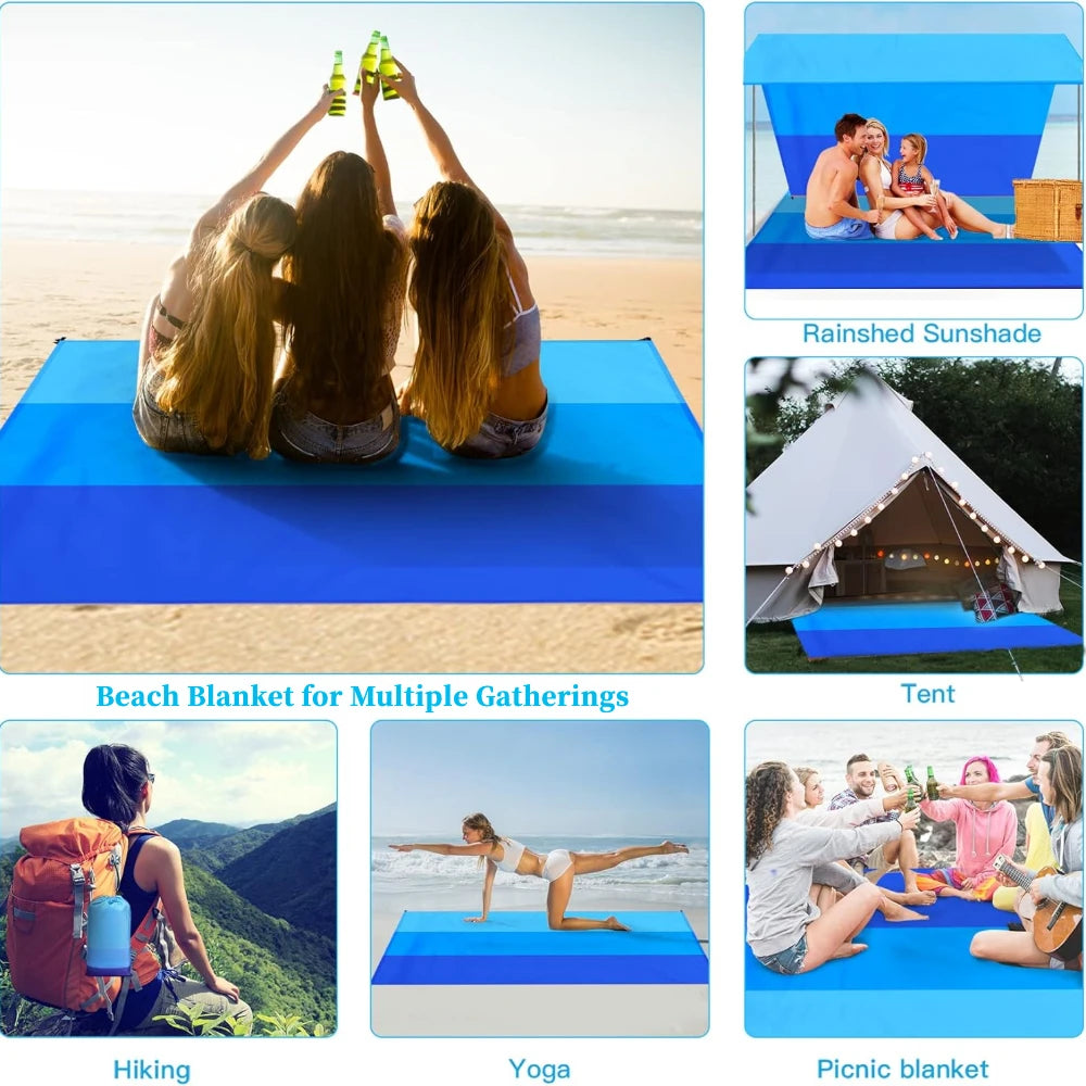 Oversized Lightweight Beach Blanket | Sand Free Waterproof Mat