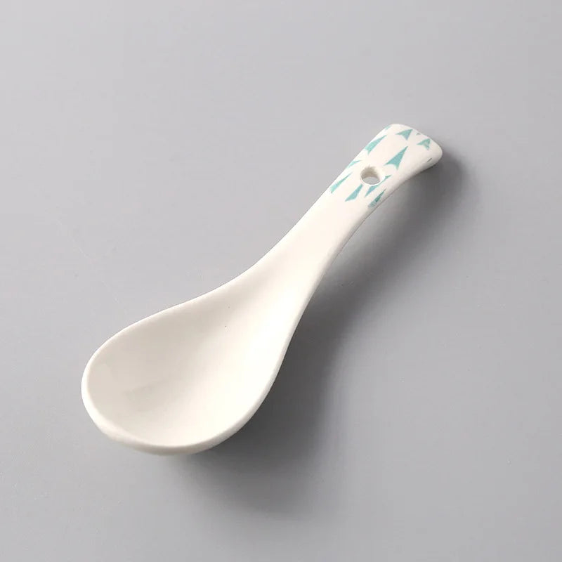 Ceramic Multi-Function Spoon | Japanese Style Tableware for Kitchen