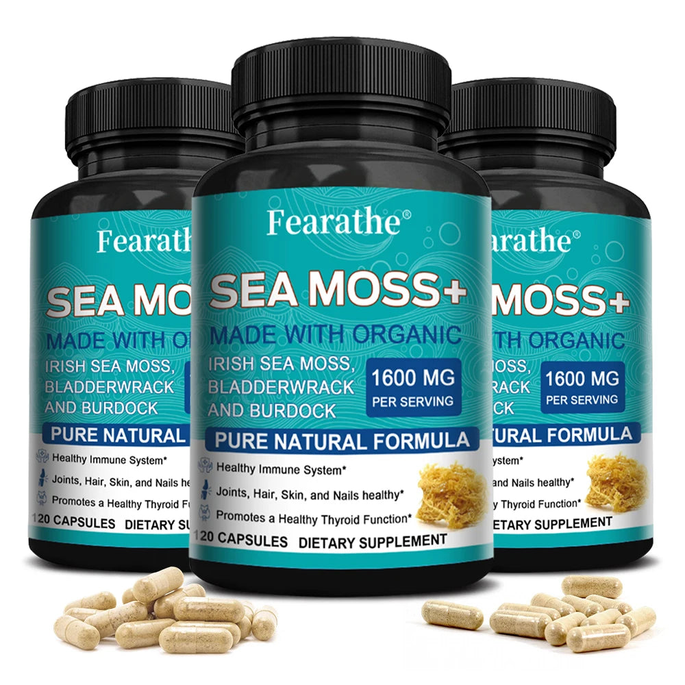 Organic Sea Moss Capsules | Anti-Aging, Immunity Booster & Detox