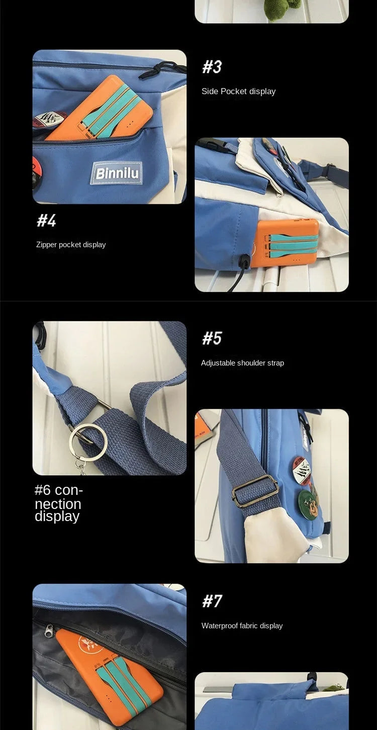 Bandolera de hombre moderna de gran capacidad | Ideal para estudiantes
