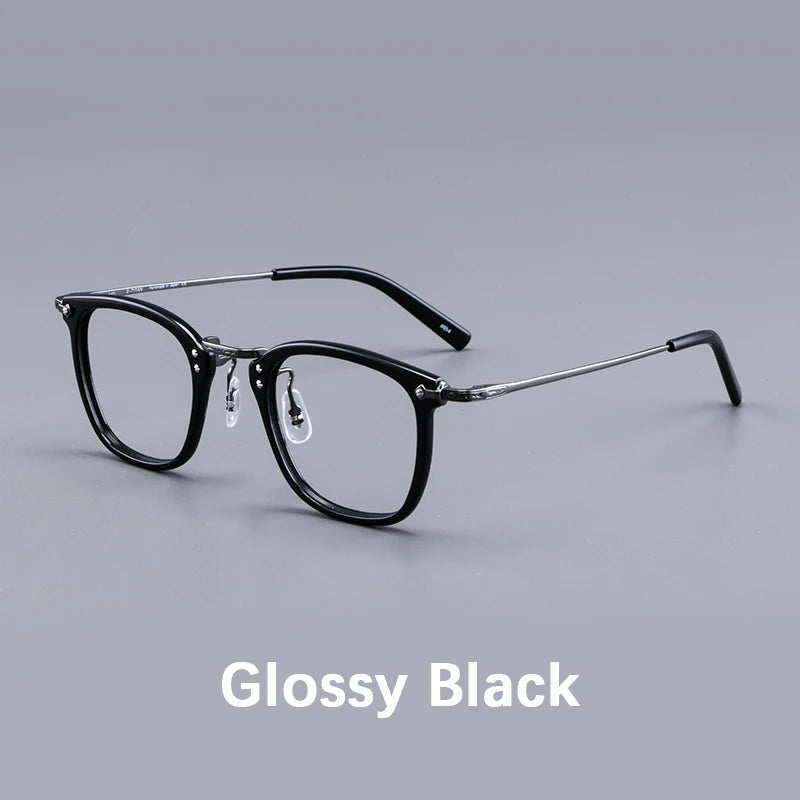 Men's Luxury Pure Titanium Rectangular Frame Eyeglasses