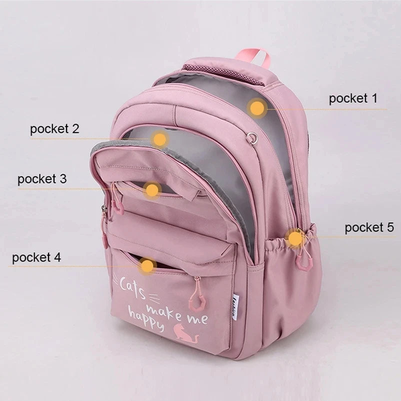 Stylish Pink School Backpack for Girls | Perfect for Teens & Kids