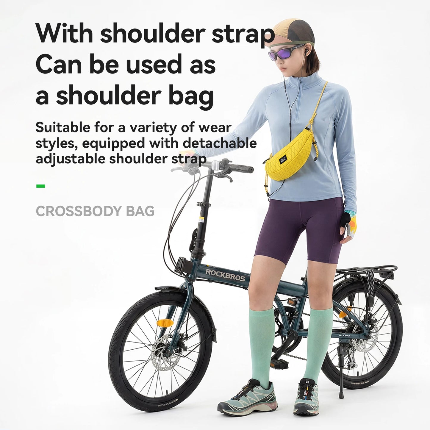 Outdoor Bicycle Bag | 1.8L Banana Shape Bike Bag with Strap