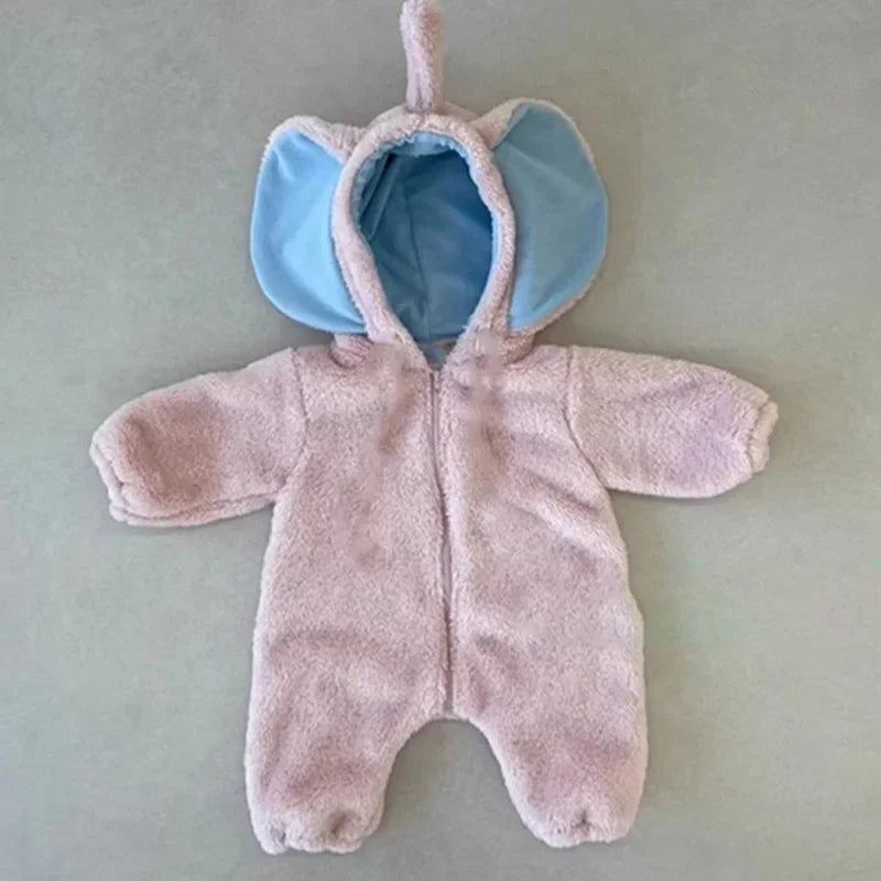 Cute Cartoon Elephant Fleece Jumpsuit for Infants | Cozy Winter Wear
